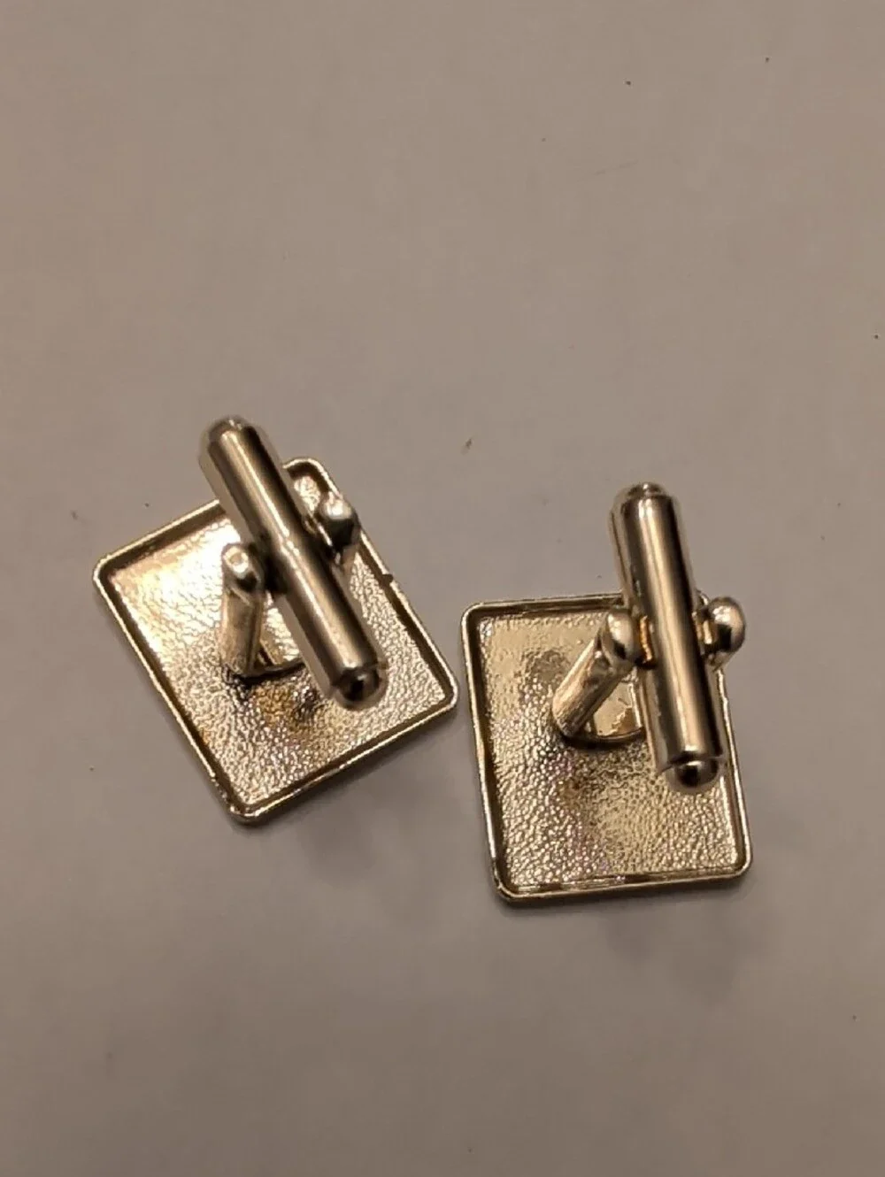 Men's Gold-Tone Cufflinks with Helmet Emblem